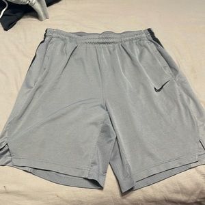 Grey Nike Elite basketball shorts